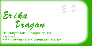 erika dragon business card